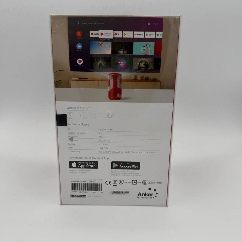 Nebula by Anker Capsule II Supreme Red Pocket Projector